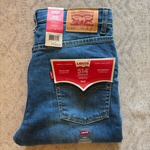 Levi's 514 Straight Stretch Jeans size 16 reg 28x30 adjustable waistband